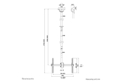 Neomounts DEH 37-70 1TFT 1Gelenk H:250-300cm Max.50KG sw