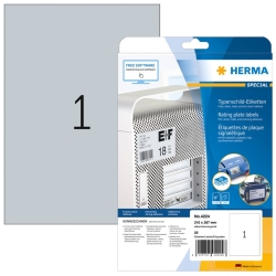 4224 Typenschildetiketten A4 silber 210x297 mm extrem...