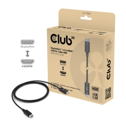 Club3D Kabel DisplayPort 1.4 > HDMI HDR 4K60Hz aktiv...