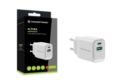 CONCEPTRONIC Ladegerät 2Port GaN USB-C/-A 33WPD3.0/PPS ws