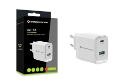 CONCEPTRONIC Ladegerät 2Port GaN USB-C/-A 45WPD3.0/PPS ws
