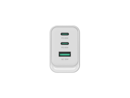 CONCEPTRONIC Ladegerät 3Port GaN 2xUSB-C/1xA 65WPD3.0/PPS ws