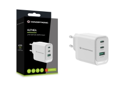CONCEPTRONIC Ladegerät 3Port GaN 2xUSB-C/1xA 65WPD3.0/PPS ws
