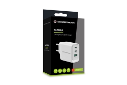 CONCEPTRONIC Ladegerät 3Port GaN 2xUSB-C/1xA 65WPD3.0/PPS ws