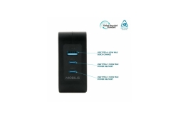 Mobilis Wall Charger 100W 2 USB-C+1 USB A GaN+cable 2m 100W