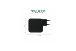 Mobilis Wall Charger 100W 2 USB-C+1 USB A GaN+cable 2m 100W