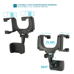 Mobilis Universal Car Rear Mirror Mount for Smartphone