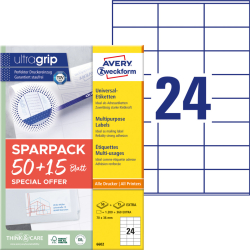 6602 Universal-Etiketten ultragrip - 70 x 36 mm,...