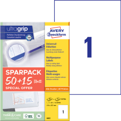 6603 Universal-Etiketten ultragrip - 210 x 297 mm,...