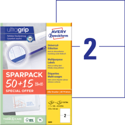 6604 Universal-Etiketten ultragrip - 210 x 148 mm,...