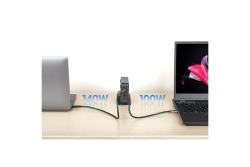 MANHATTAN 4-Port GaN USB Power Delivery-Ladestation 240W
