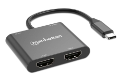 MANHATTAN USB-C PD auf Dual-HDMI-Monitor-Adapter 4K 60Hz