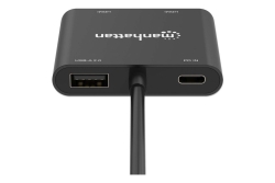 MANHATTAN USB-C PD auf Dual-HDMI-Monitor-Adapter 4K 60Hz