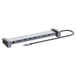MANHATTAN 10-in-1 4K USB-C PD Dockingstation 2xHDMI