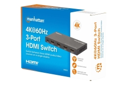 MANHATTAN 4K 60Hz 3-Port HDMI-Switch