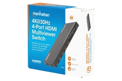 MANHATTAN 4K 30Hz 4-Port HDMI Multiviewer Switch