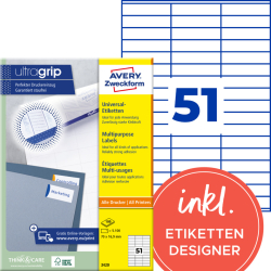 3420 Universal-Etiketten ultragrip - 70 x 16,9 mm,...