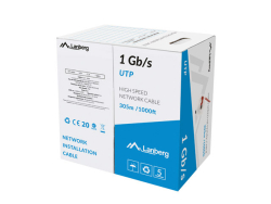 LANBERG LAN-Kabel 1Gb/s 305m Solid CCA rot