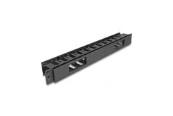 DELOCK 19 Kabelmanagement Rangierpanel 1 HE schwarz Kunstst.