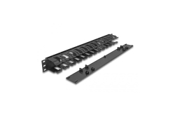 DELOCK 19 Kabelmanagement Rangierpanel 1 HE schwarz Kunstst.