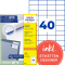 3651 Universal-Etiketten ultragrip - 52,5 x 29,7 mm, weiß, 4.000 Etiketten, permanent