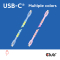 Club3D Lifestyle USB-C Perlen-Kabel PD60W,480Mbps 2m blau retail