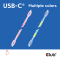 Club3D Lifestyle USB-C Perlen-Kabel PD60W,480Mbps 2m rosa retail