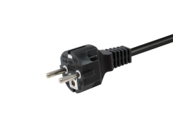 Equip Stromkabel CEE 7/7->CEE 7/3 St/Bu schwarz 3.00m