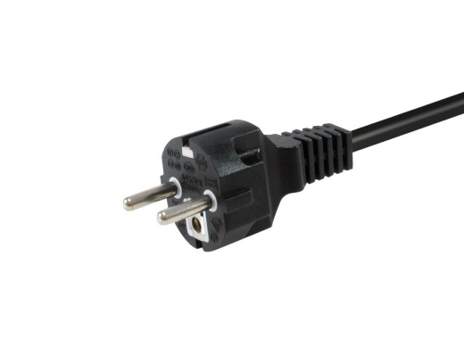 Equip Stromkabel CEE 7/7->CEE 7/3 St/Bu schwarz 5.00m