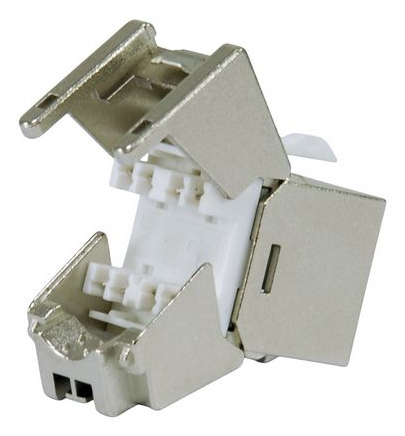 Equip Keystone Jack geschirmt Cat6A LSA schlank wzf.8Stk sil