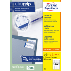 4780 Universal-Etiketten ultragrip - 48,5 x 25,4 mm,...