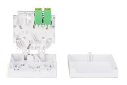 DIGITUS FTTH Gehäuse mit 2 x LC/APC DX Kupplung mit Shutter