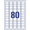 L4732REV-100 Universal-Etiketten - 35,6 x 16,9 mm, weiß, 8.000 Etiketten/100 Blatt, wiederablösbar