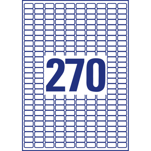 L4730REV-25 Universal-Etiketten - 17,8 x 10 mm, weiß, 8.100 Etiketten/30 Blatt, wiederablösbar