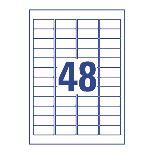 L4736REV-25 Universal-Etiketten - 45,7 x 21,2 mm, weiß, 1.440 Etiketten, wiederablösbar