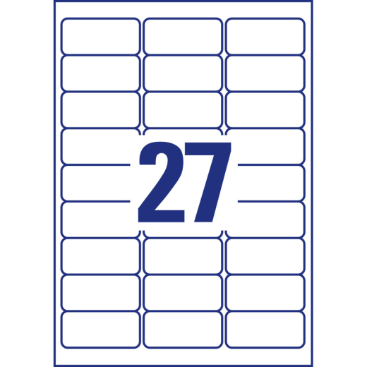 L4737REV-25 Universal-Etiketten - 63,5 x 29,6 mm, weiß, 810 Etiketten, wiederablösbar