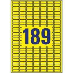 L6037-20 Etiketten - 25,4 x 10 mm, gelb, 3.780...