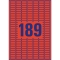 L6036-20 Etiketten - 25,4 x 10 mm, rot, 3.780 Etiketten/20 Blatt, wiederablösbar