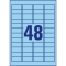 L6039-20 Etiketten - 45,7 x 21,2 mm, blau, 960 Etiketten/20 Blatt, wiederablösbar