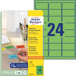 L6033-20 Etiketten - 63,5 x 33,9 mm, grün, 480...