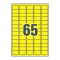 L4793-20 Etiketten - 38,1 x 21,2 mm, gelb, 1.300 Etiketten/20 Blatt, wiederablösbar