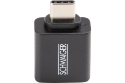 Schwaiger USB-Adapter USB3.1C auf USB3.0A Schwarz