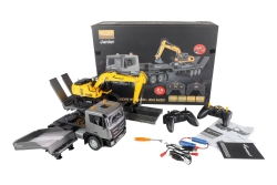Amewi 2-in-1 Tieflader/Bagger-Set G836E/G041E 1:24 RTR