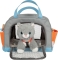Katze mit Tasche und Pflege-Set