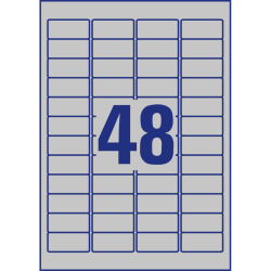 L6009-20 Typenschild-Etiketten - A4, 960 Stück, 45,7...