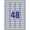 L6009-20 Typenschild-Etiketten - A4, 960 Stück, 45,7 x 21,2 mm, wetterfest, 20 Blatt silber