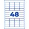 L4778REV-20 Wetterfeste Etiketten (A4, 960 Stück, ablösbar, 45,7 x 21,2 mm) 20 Blatt weiß