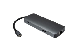 Inter-Tech Adapter Argus H-428 7in1, USB C, HDMI 4K, PD 100W