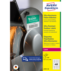 L7911-10 Ultra-Resistente Folien-Etiketten - A4, 480...