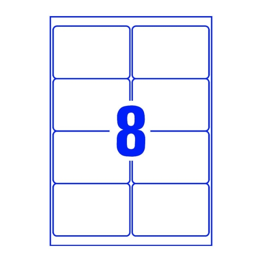 L7914-10 Ultra-Resistente Folien-Etiketten - A4, 80 Stück, 99,1 x 67,7 mm, 10 Blatt weiß